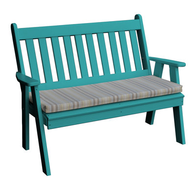 Cambridge Plastic Garden Bench Radionic Hi Tech Color Ocean Blue