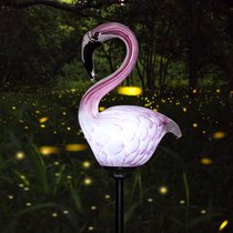 BOAER Flamingo Solar Pathway Lights Outdoor,Garden Stake Decorative Yard Art Met 