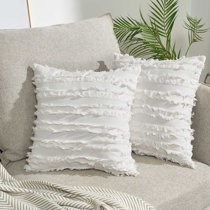 white cotton throw pillows