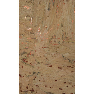real natural cork Wallpaper wall coverings white gold metallic nature covering