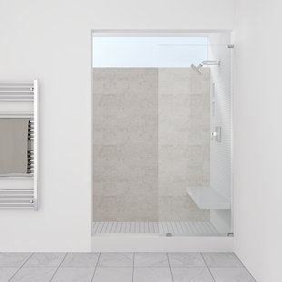 Stainless Steel Shower Door Fixed Panel Wall-To-Glass Support Bar 23.75 inches 