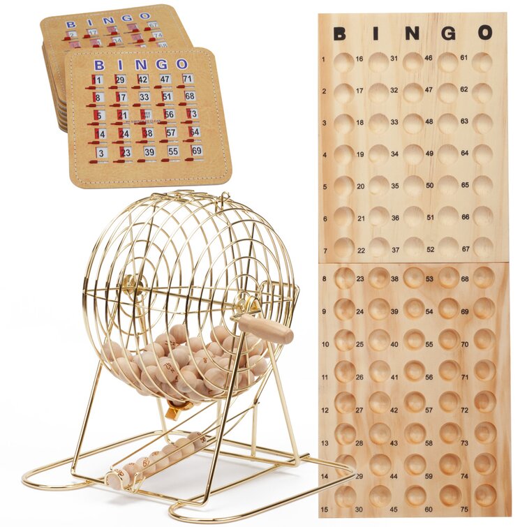 Deluxe Wire Cage Bingo Set with Balls and Cards New in Box