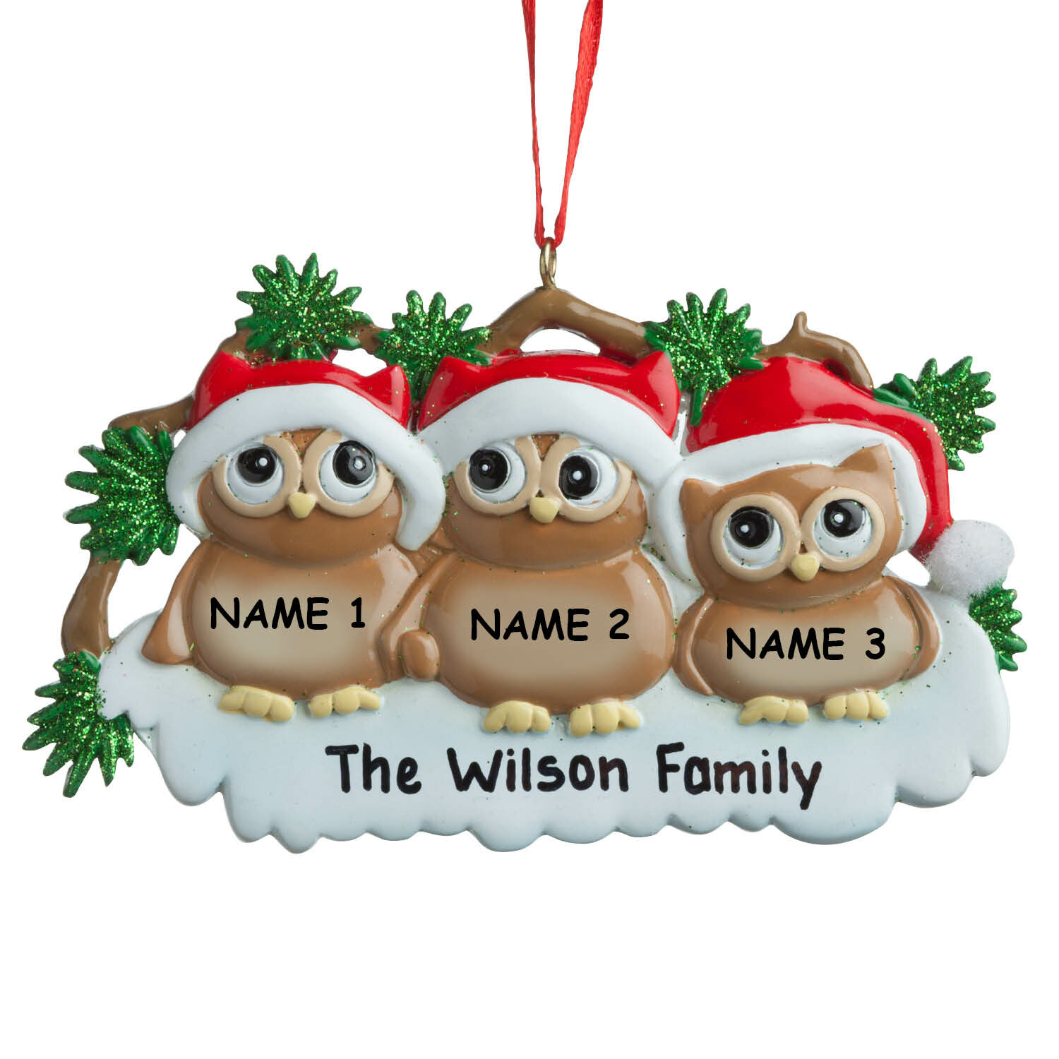 2 Pcs Cute Owl Christmas Tree Baubles Hanging Decorations Ornament Xmas Decor US 
