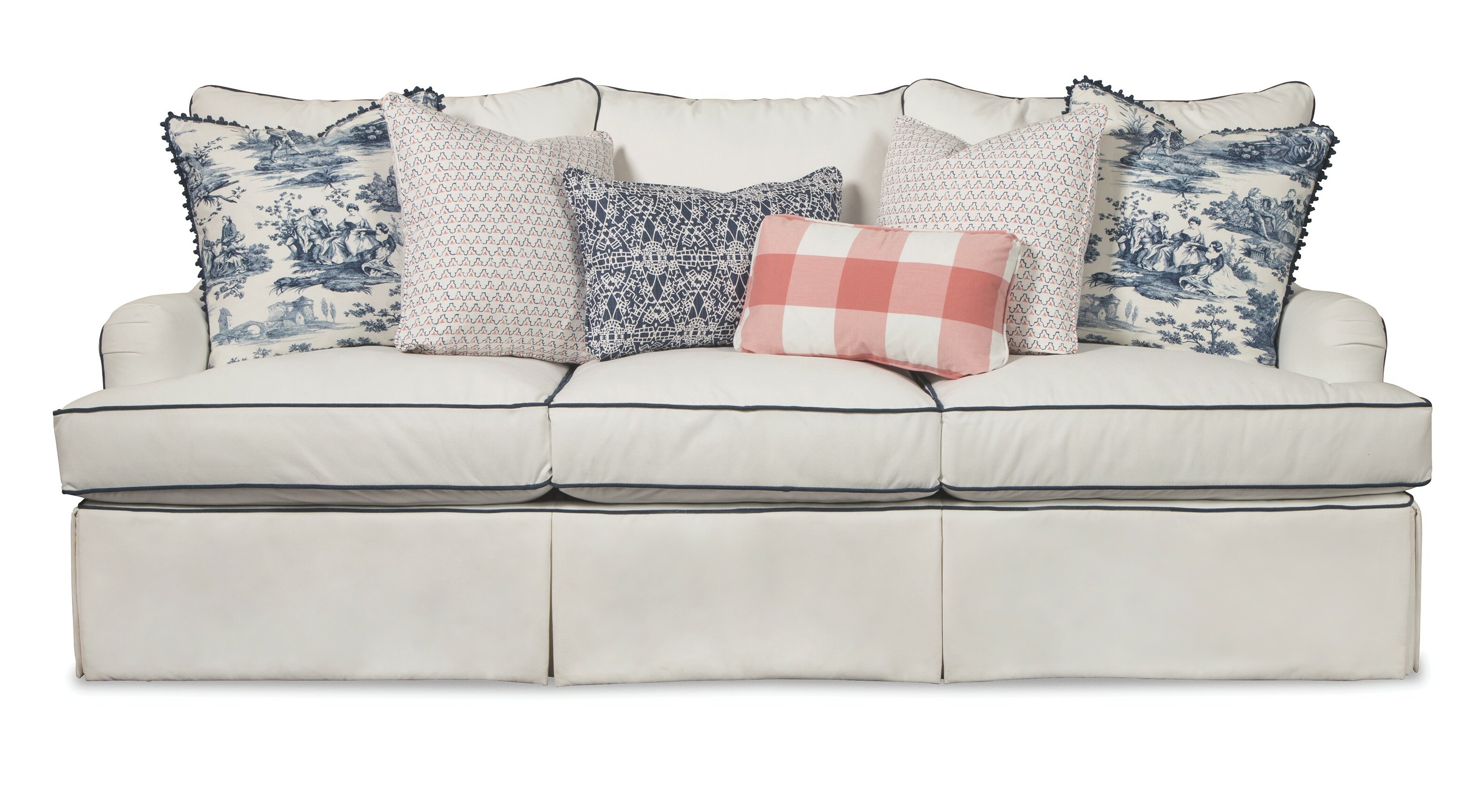 Paula Deen Home Peyton 98 Charles Of London Sofa With Reversible Cushions Wayfair