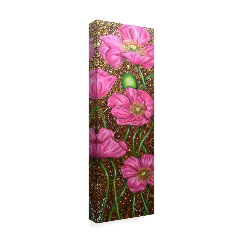 Winston Porter Long Pink Poppies Acrylic Painting Print On