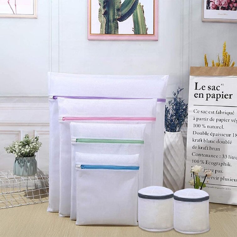 Breathable Wash With Colored Zippers Set Of 5 Mesh Laundry Bag Delicates Bags 