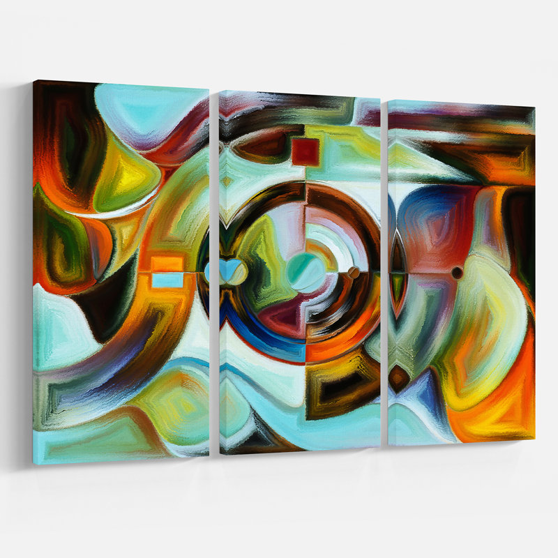 East Urban Home Stained Glass Abstract Pattern Graphic Art Print