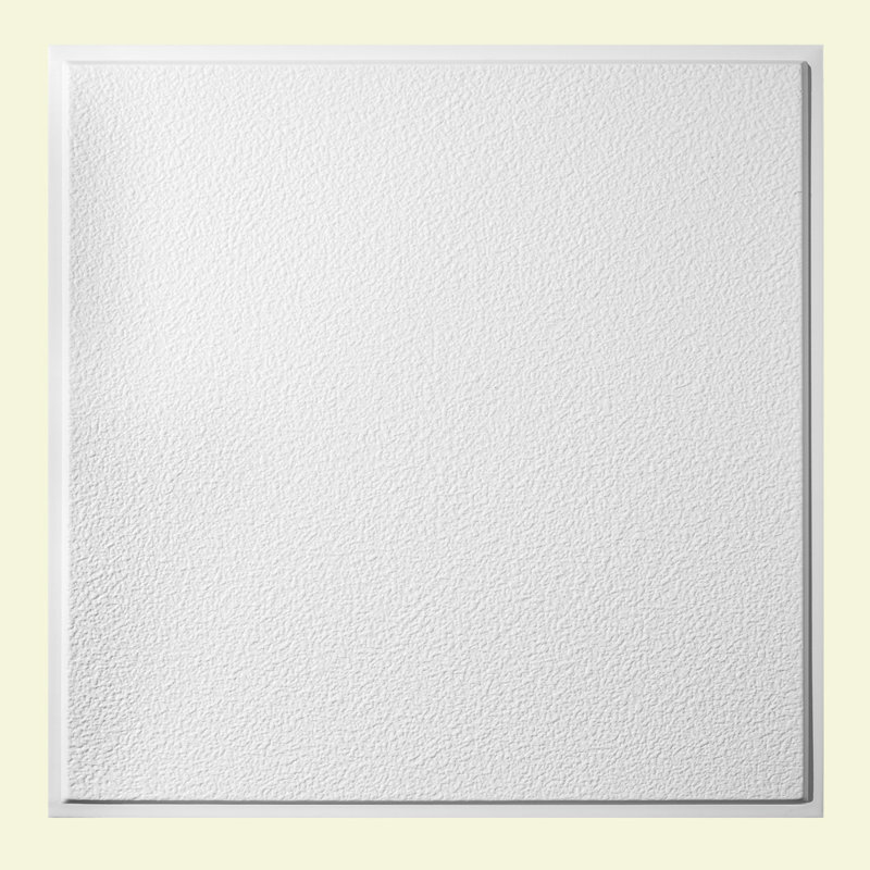 Genesis 2 Ft X 2 Ft Drop In Or Grid Mount Ceiling Tile In White Wayfair