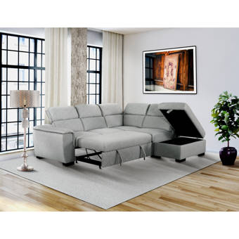 Latitude Run Amy May 100 5 Right Hand Facing Sleeper Sectional Wayfair