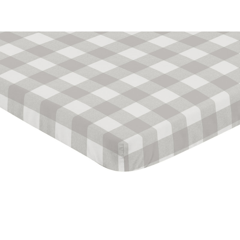 black and white buffalo plaid crib sheet