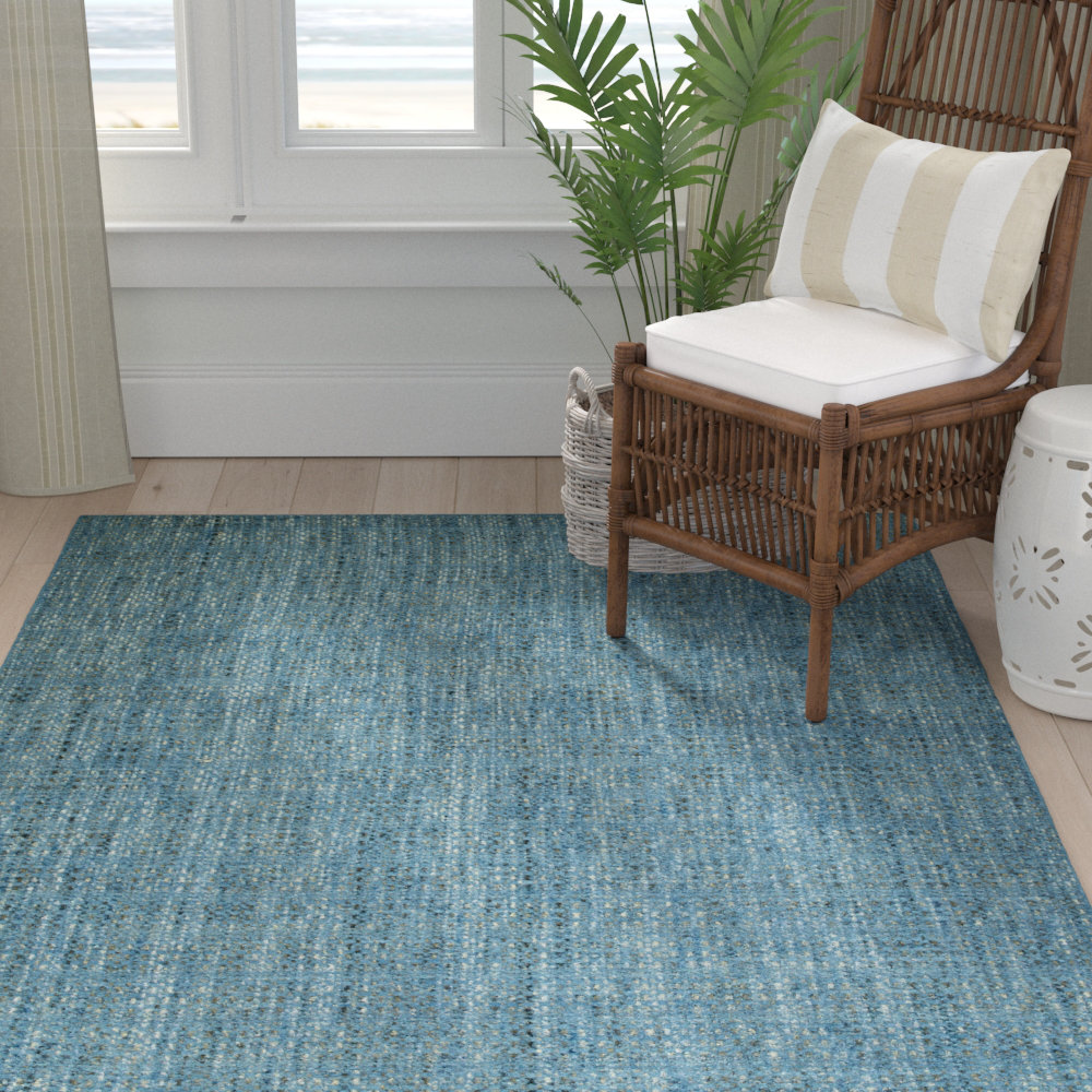 Highland Dunes Fyffe Handmade Tufted Wool Denim Area Rug Wayfair