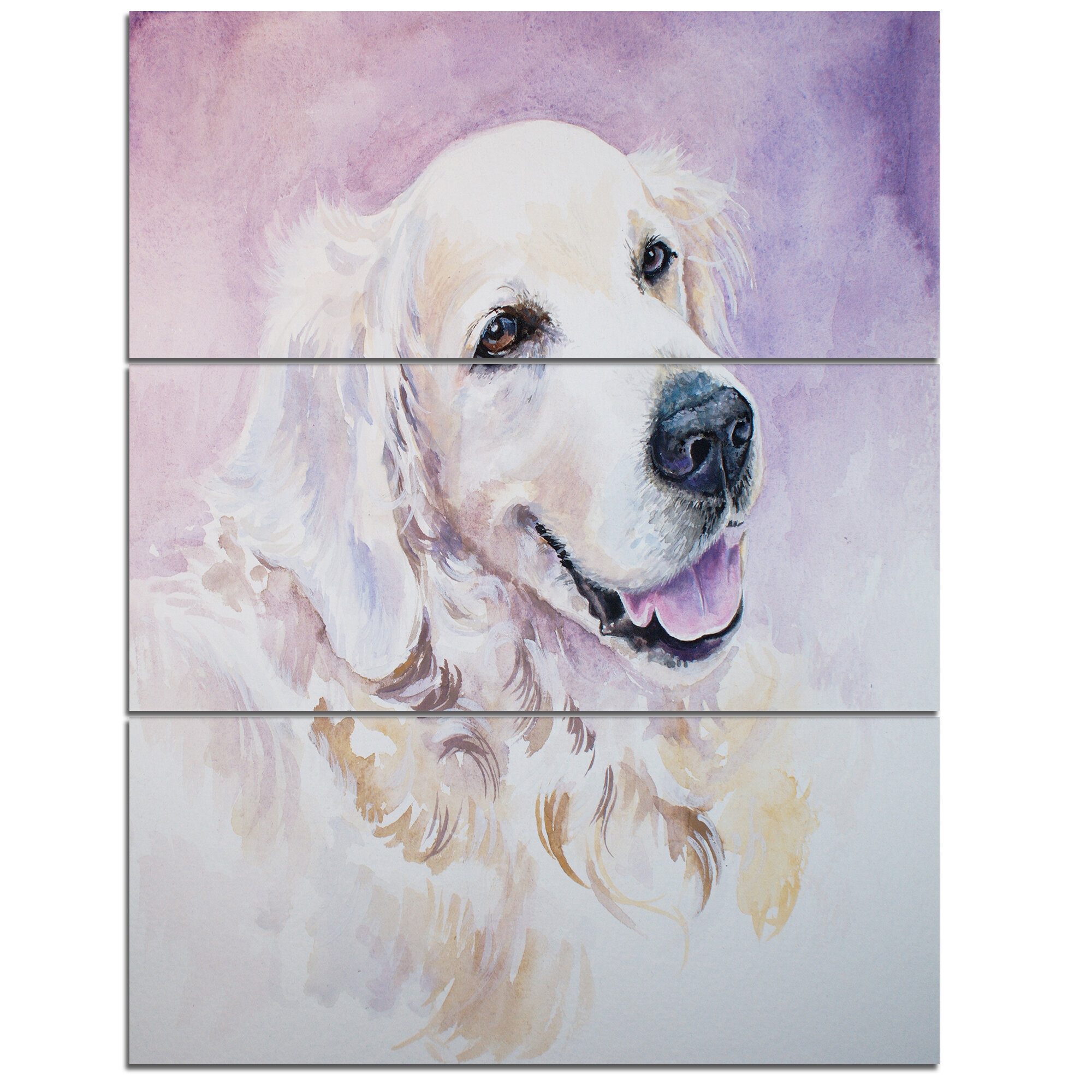 golden retriever canvas wall art