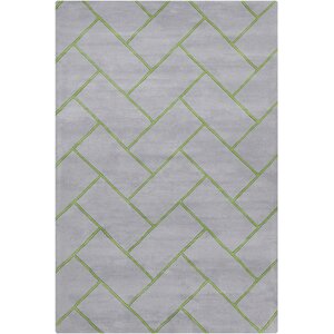 Oritz Hand Tufted Wool Gray Area Rug