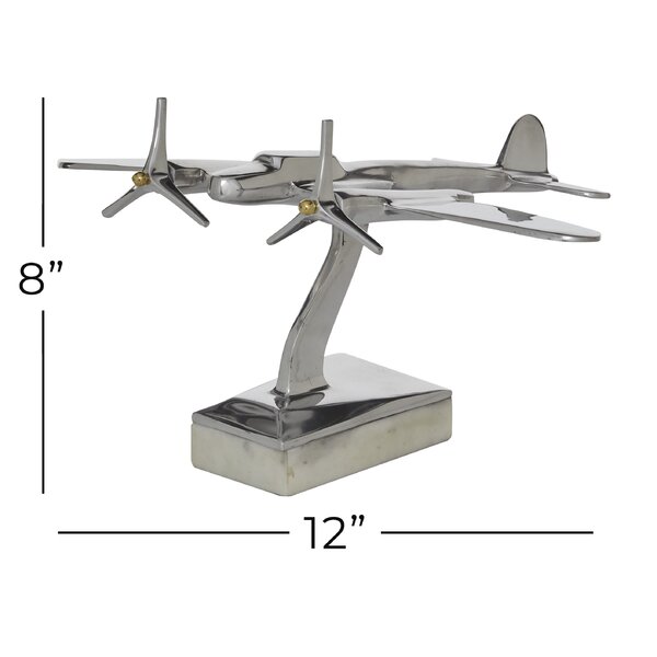 Cole & Grey Metal Airplane Plaque Wall Décor 