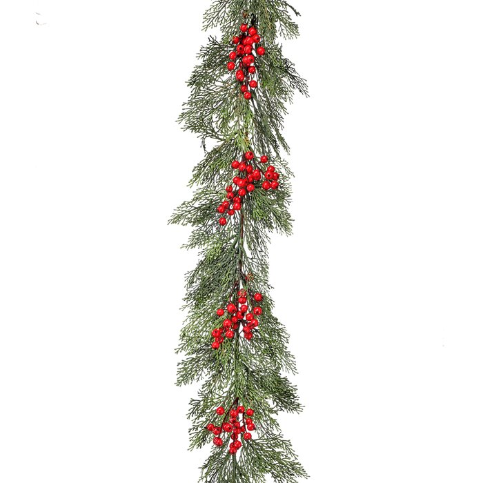 The Holiday Aisle® 6' Plastic Garland | Wayfair