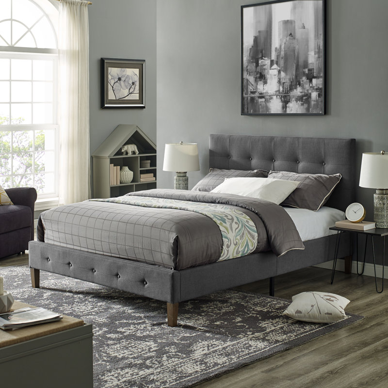 Wrought Studio Monona Upholstered Platform Bed Reviews Wayfair