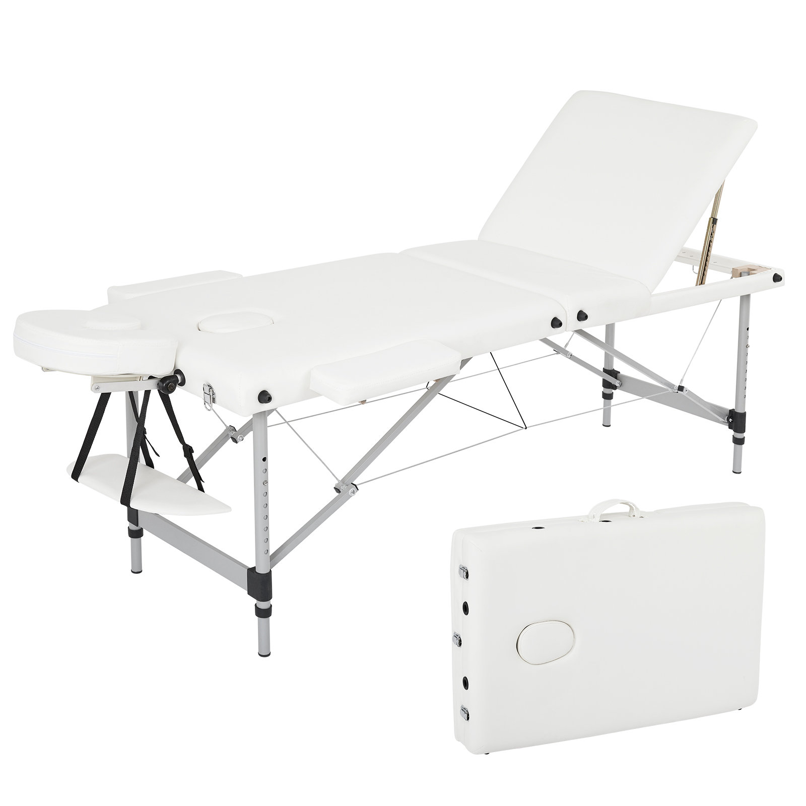 Inbox Zero Portable Massage Table Folding Therapy Bed Lightweight