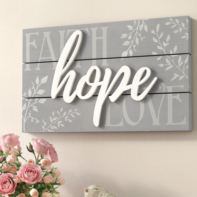 Winston Porter Faith Hope Love Raised Sign Wall Decor Reviews