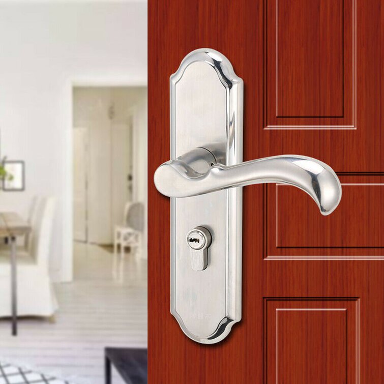 Entry Door Simple Privacy Door Security Entry Lever Mortise Handle Locks Set
