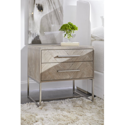 Three Posts Derwent 2 Drawer Nightstand Color Natural Gray