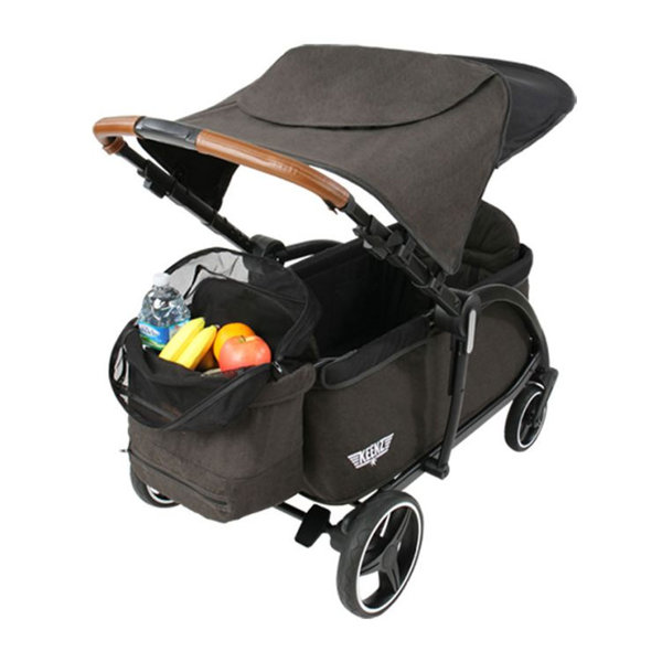 Easy Setup NO Tool Necessary Free ICE Cooler Bag Pink Push and Pull Handle Folding Stroller Wagon Outdoor Beach Sport Collapsible Baby Trolley W/Canopy Gray Garden Utility Shopping Travel CART 