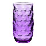 purple water glasses