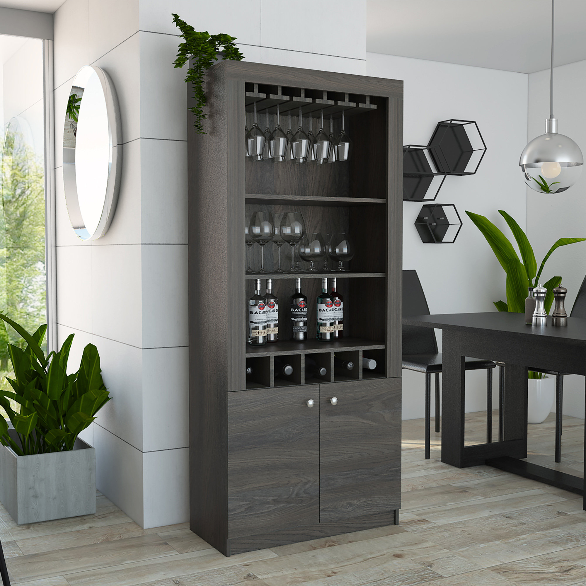 Ebern Designs Kowalczyk Bar Cabinet Reviews Wayfair