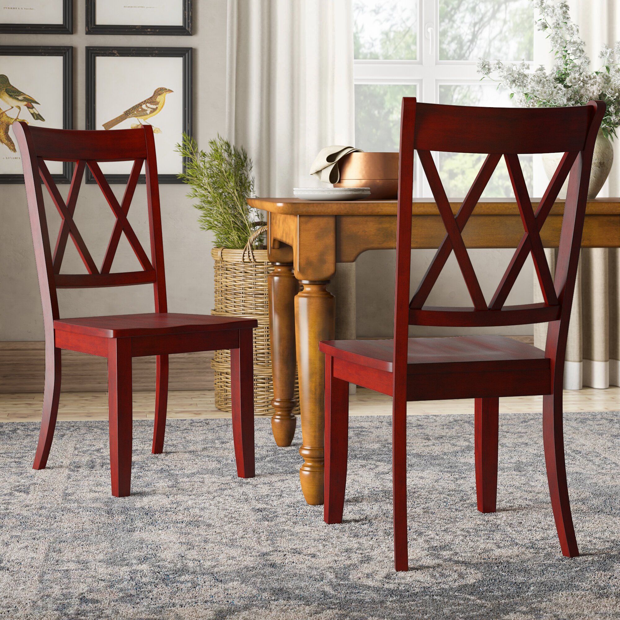 Cross Back Kitchen Dining Chairs You Ll Love In 2021 Wayfair