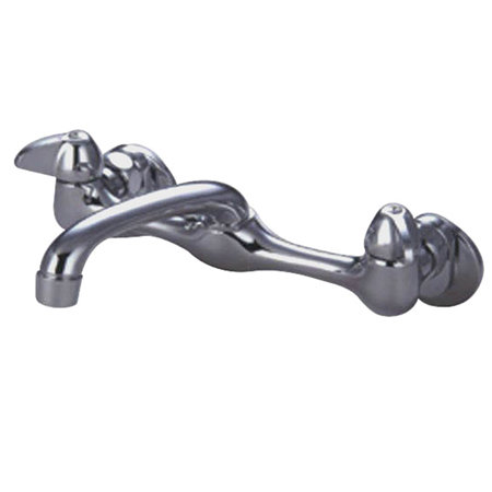 Elements Of Design Double Handle Wall Mount Kitchen Faucet With