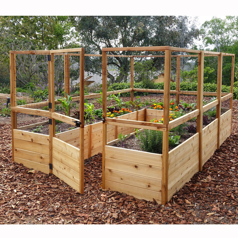 Outdoor Living Today 8ft X 12ft Raised Garden Bed With Deer Fence Reviews