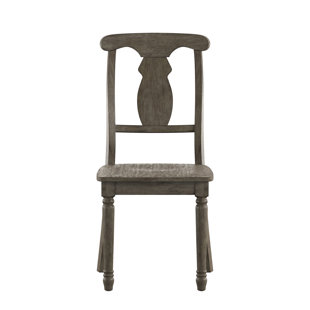 Butte Napoleon Back Solid Wood Dining Chair (Set Of 2) by Alcott Hill Savings