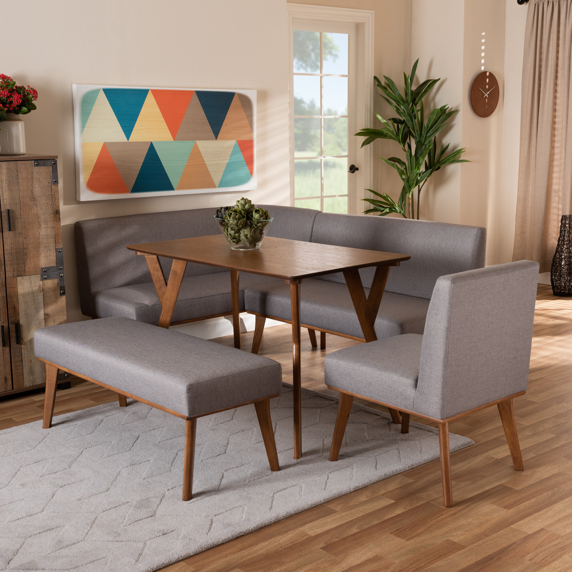 upholstered nook dining set