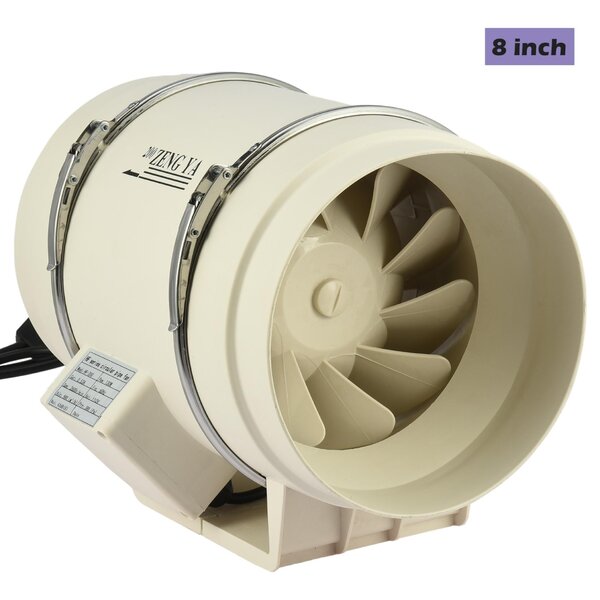 6 Inch 395 CFM Inline Duct Fan Ventilation Plastic Fan Fits Exhaust Blower Fan for sale online 
