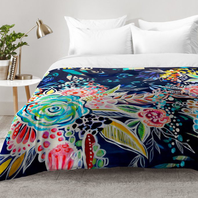 East Urban Home Night Bloomers Comforter Set Reviews Wayfair