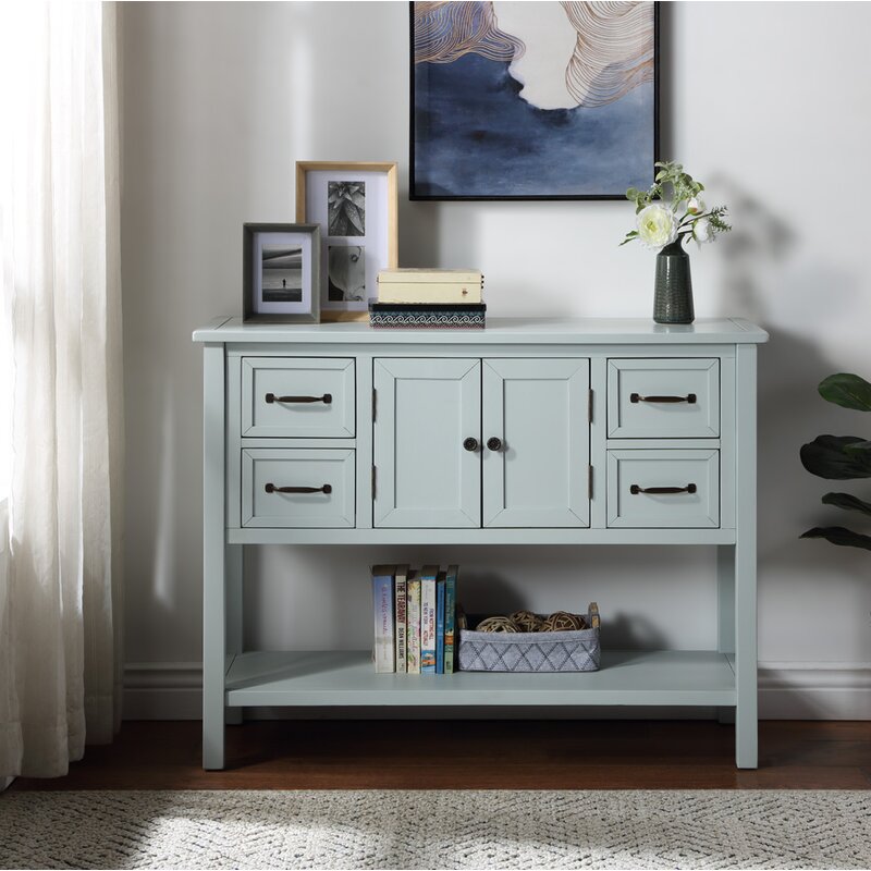 light blue console table