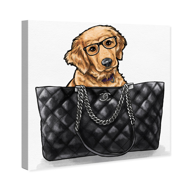 House Of Hampton Golden Nerd In The Bag Painting On Canvas Wayfair