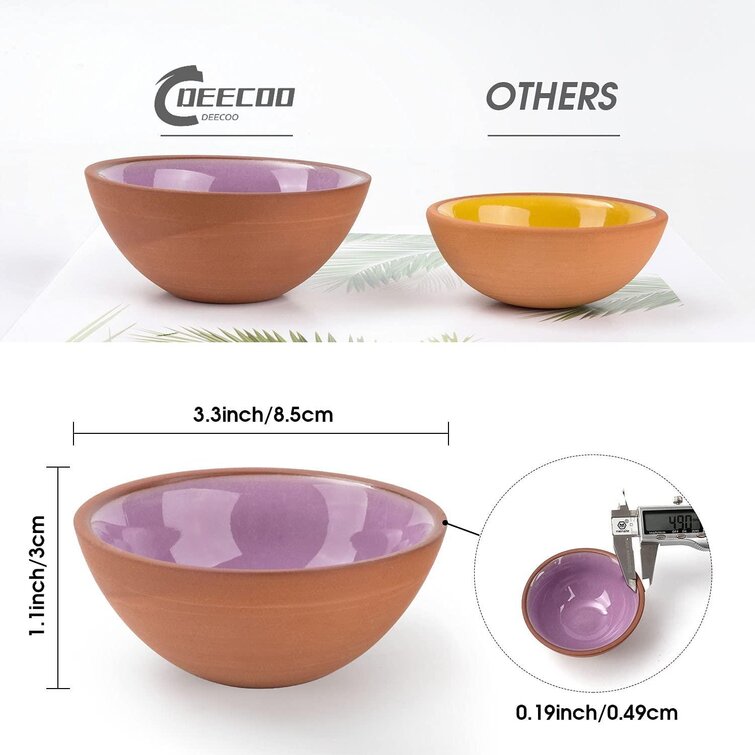 Terracotta Hand Dipped Tapas/Side Bowls Vibrant Colours Matching Items Available