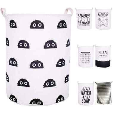 Put in Toy CAM2 Laundry Baskets 22×16 Collapsible Waterproof Cotton Linen Foldable Laundry Hampers Storage Bin Organizer Baskets with Handles for Clothes Nursery 