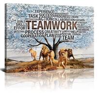 In This Office We Do Teamwork We Do Help We Are A Team Canvas 0.75in Framed