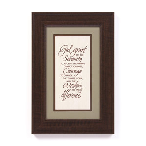 Serenity Prayer Wall Art serenity prayer wall art | wayfair Serenity Prayer Wall Art serenity prayer wall art | wayfair