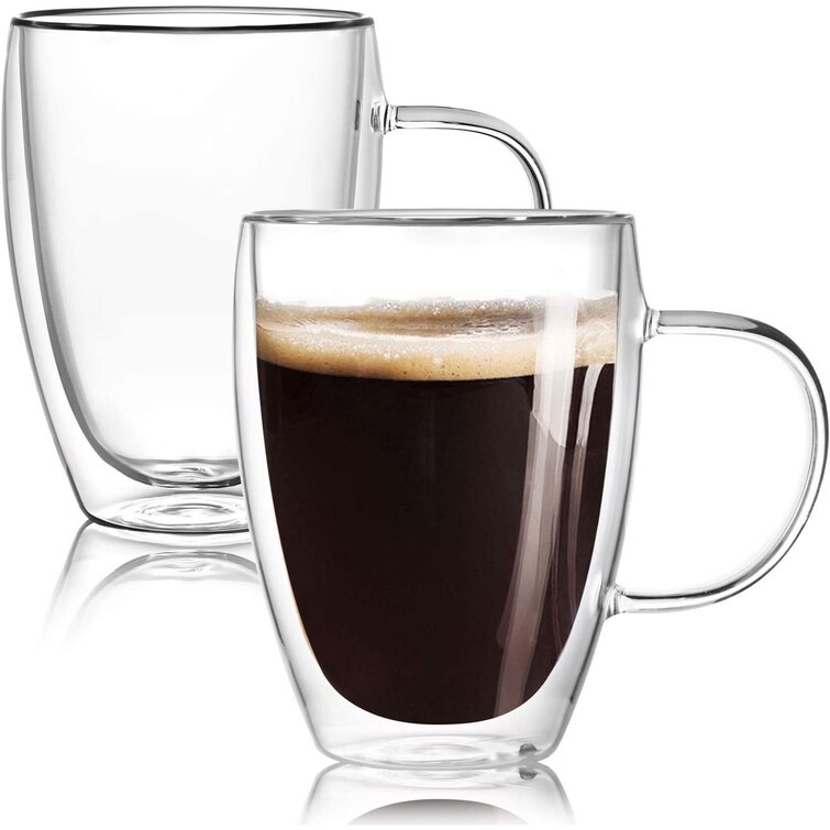 Clear Double Wall Glass Coffee Tea Cup Milk Beer Mug Heat-resistant Drinkware