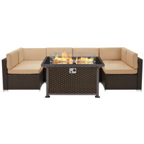 Patio Set With Gas Fire Pit Wayfair