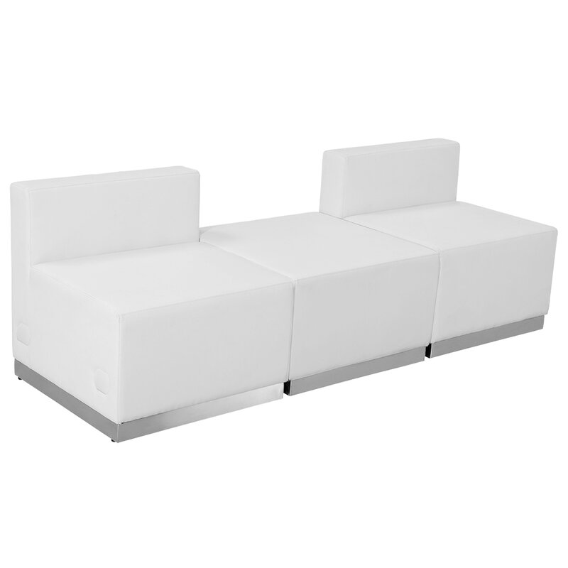 Orren Ellis Krysten Contemporary Sectional  Upholstery: White