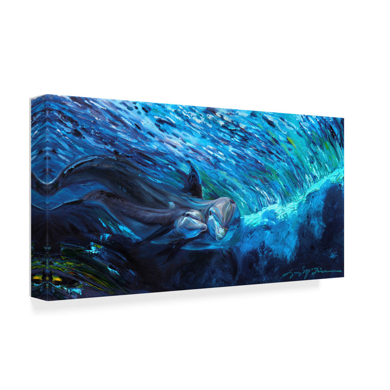 Charlton Home All My Waves Mother And Baby Bottlenose Dolphin