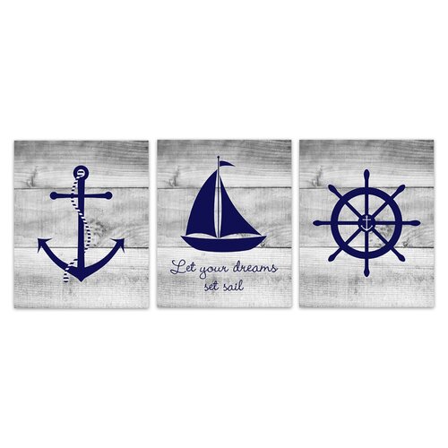 sea nautical Let your dreams set sail wall art vinyl decal sticker boat