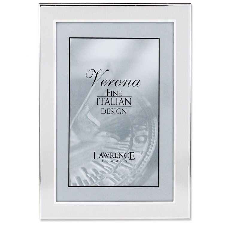 Quality Modern Silver Plated Contemporary 4 x 6 Single Picture Photo Frame Landscape or Portrait for Table Black Velvet Backing 