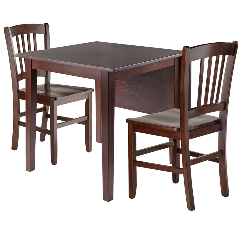 Red Barrel Studio Nev 3 Piece Drop Leaf Solid Wood Dining Set Reviews Wayfair