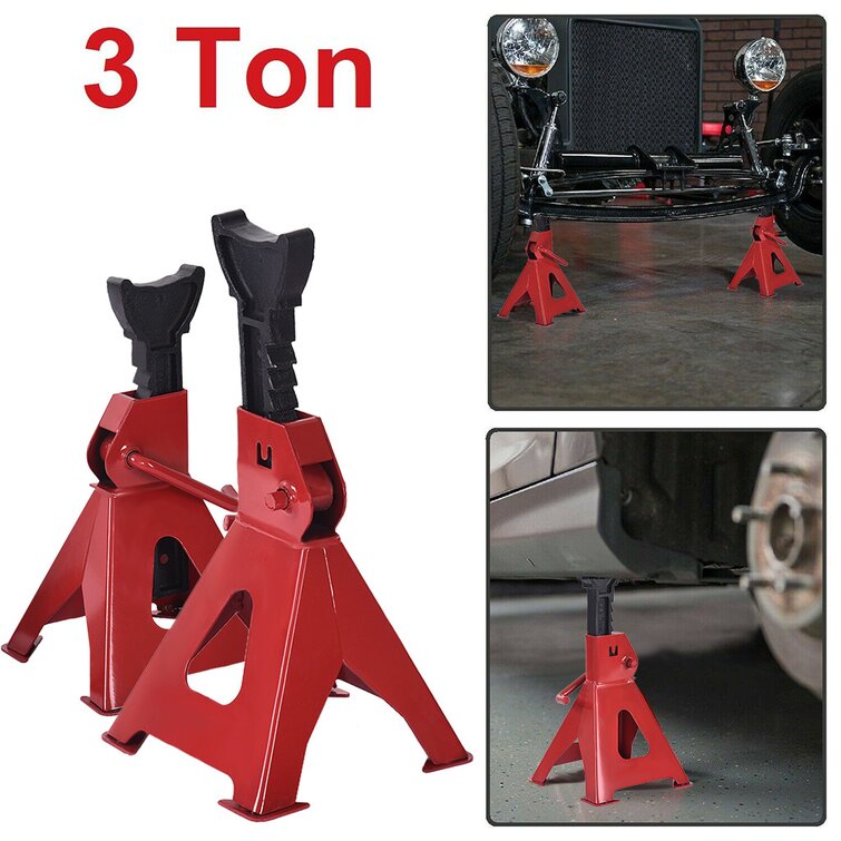 CubiCubi Car Jack Stands 3 Ton Vehicle Support 17In High Lift Garage Auto  Tool Set 2 Pack | Wayfair