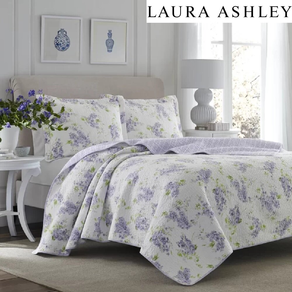 Laura Ashley Keighley Pastel Purple Quilt Set Reviews Wayfair