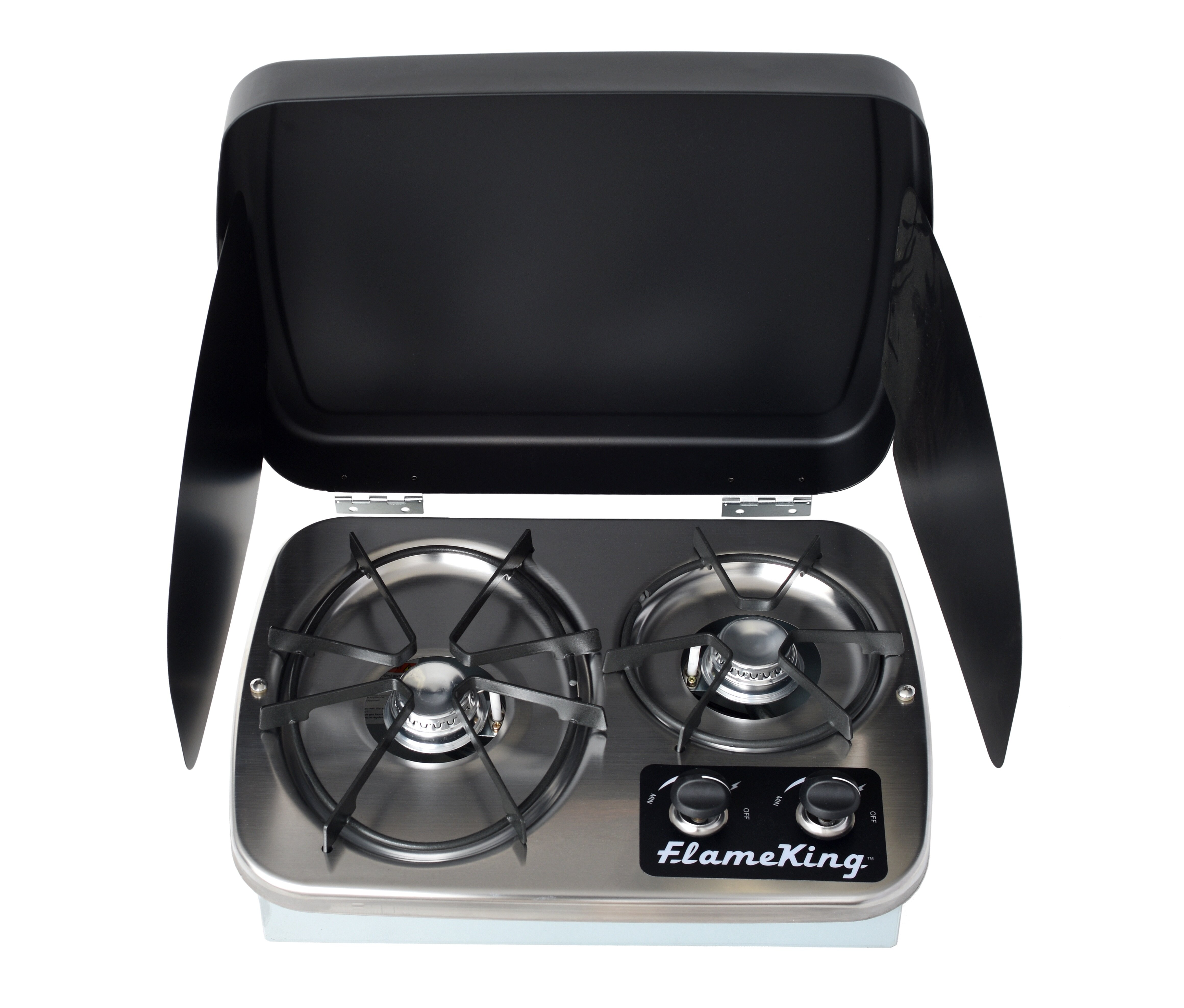 Kitchen Stove Rv Dorm Cooktop 2-Burner Drop-In Camper Propane Cooking Portable